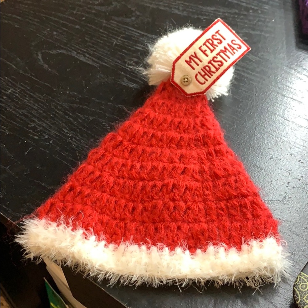 Newborn my first Christmas hat